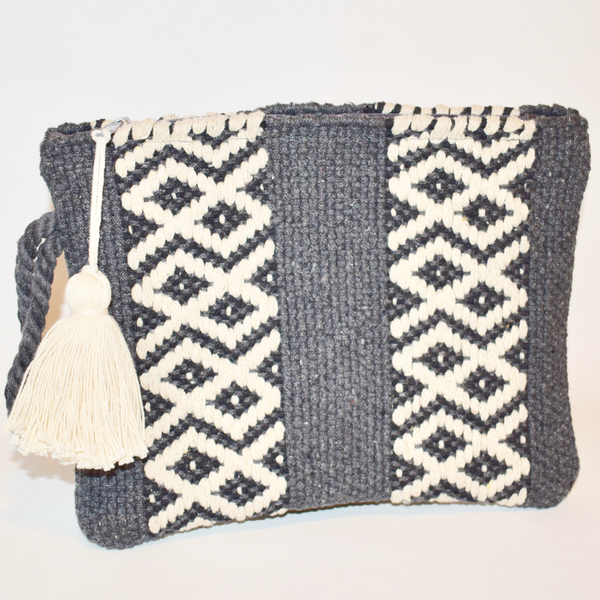 Kalymnos Kourelou Bag - Grey & Creme